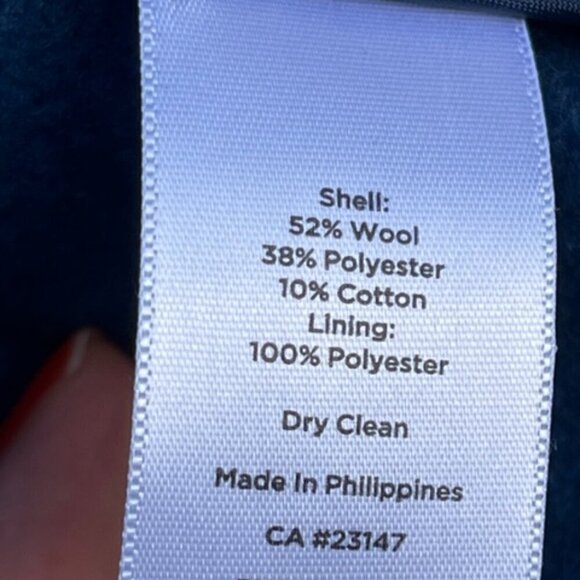 Talbots Womens Blue Heather Wool Blend Equestrian 3 Button Blazer Jacket Plus 14 - Picture 15 of 16